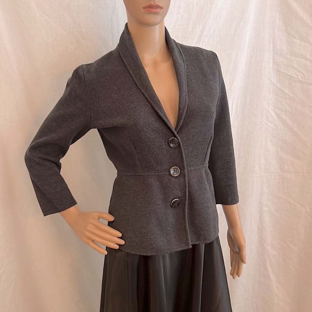 Dark gray knit top